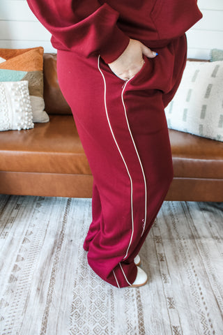 Move Forward Track Pants • Burgundy - PLUS