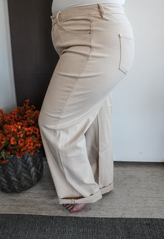 Megan Relaxed Barrel Jean • Buttermilk - PLUS