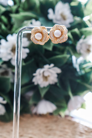 Beauty In Bloom Earrings • Gold