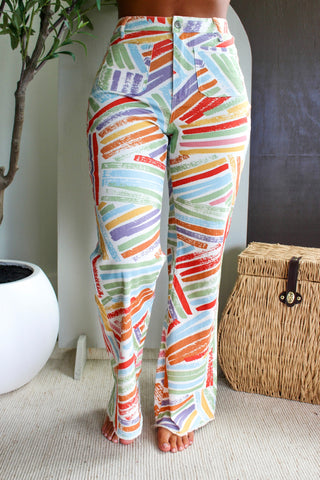 Phoebe Printed Wide Leg Pants • Multi