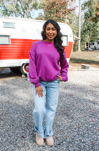 Blazing Bright Pullover • Purple