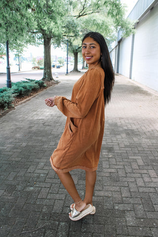Let’s Look Ahead • camel dress - FINAL SALE