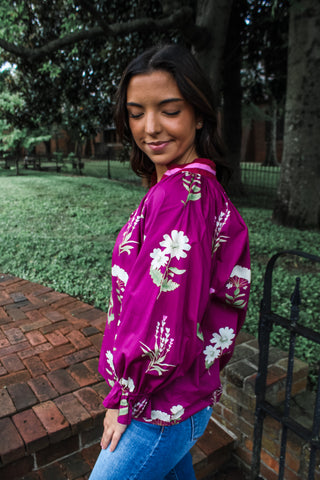 Pretty as punch • plum floral - FINAL SALE