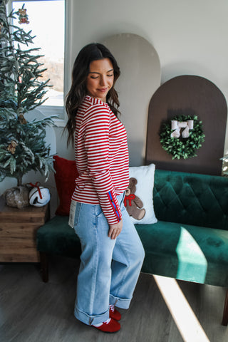 Winter Stripe Wonderland • Red