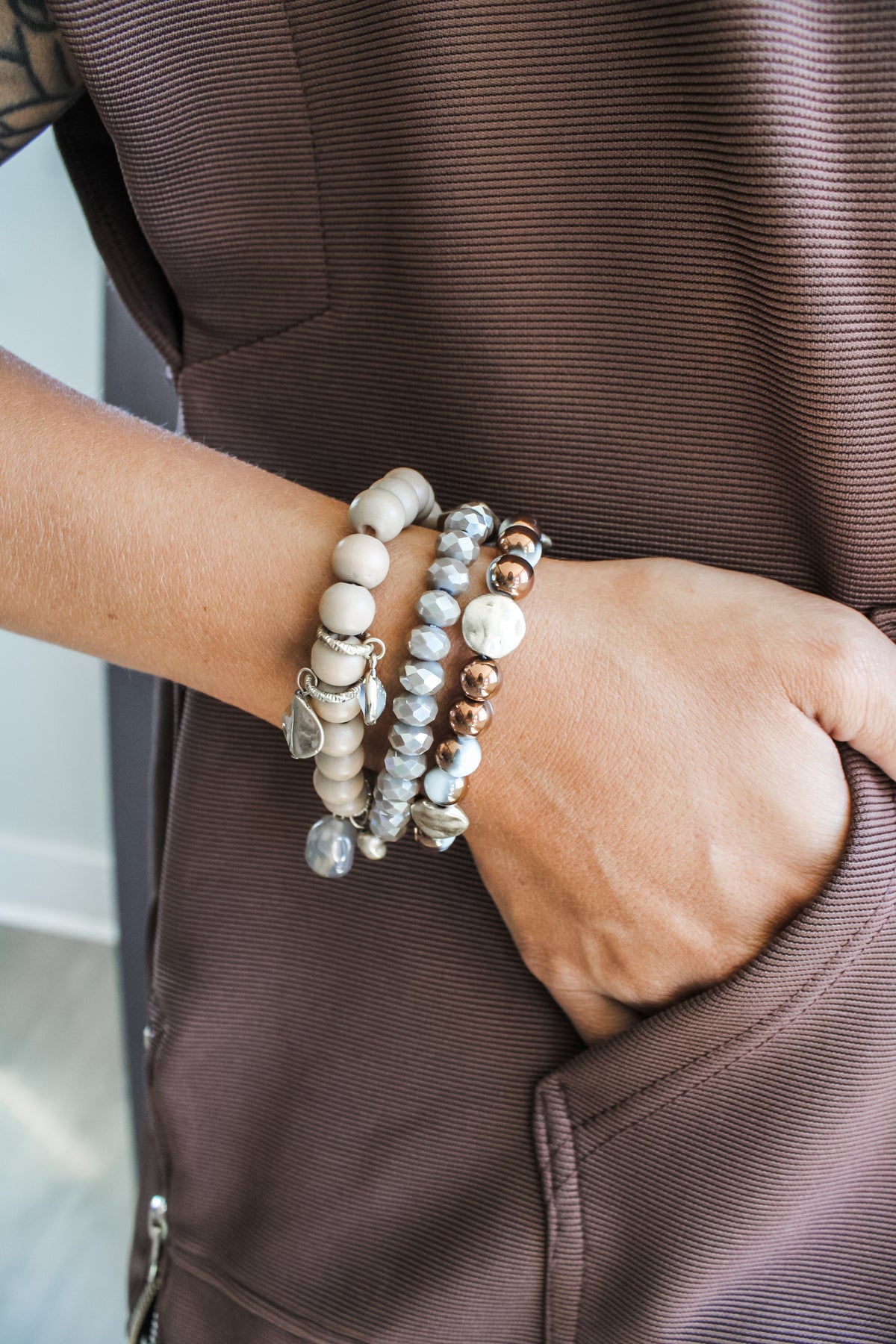 Wondering Ways Bracelet • Taupe - FINAL SALE