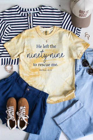 He Left The Ninety-Nine Graphic Tee • Citrine