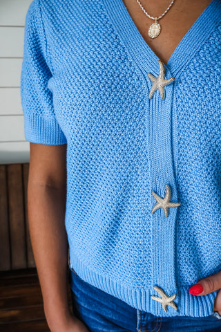 Sunshine Coast Cardigan Top • Blue