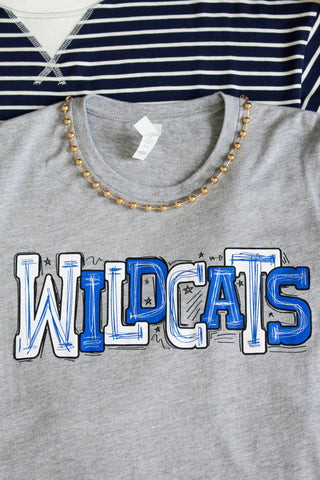 Go Wildcats Graphic Tee • Heather Grey