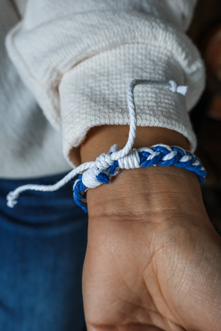 Kentucky Gameday Braided Bracelet • Blue Mix