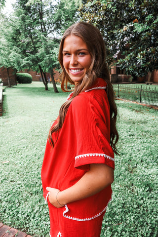 Hot Summer Days Short Set • Red