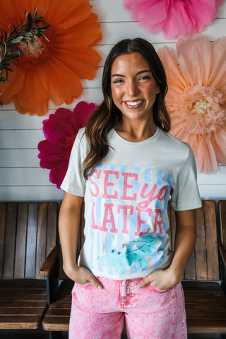 See Ya Later Gator Graphic Tee • Sand