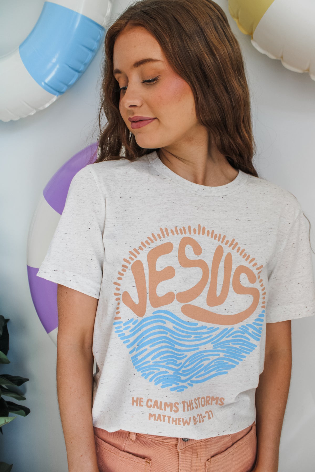 Jesus Calms The Storms Graphic Tee • Heather Oatmeal