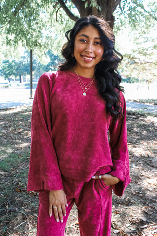 Need It Now Pullover • Berry - FINAL SALE