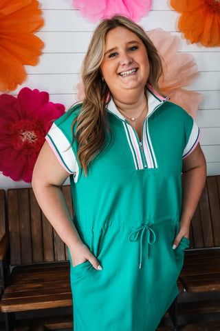 Perfect Balance Pocket Dress • Green - PLUS