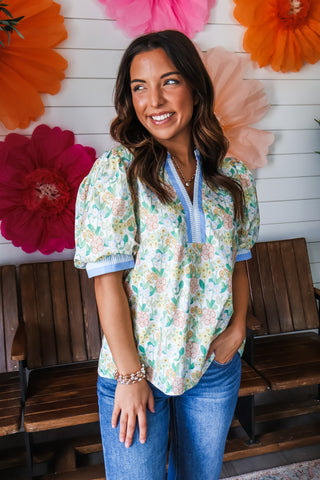 Fresh Floral Meadow • Yellow/Blue