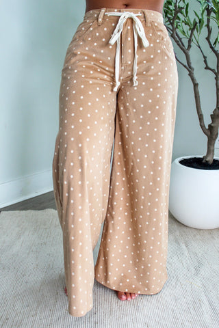 Delphi Polka Dot Pants • Camel