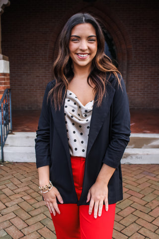 Dress It Up Ponte Blazer • Black