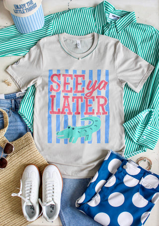 See Ya Later Gator Graphic Tee • Sand