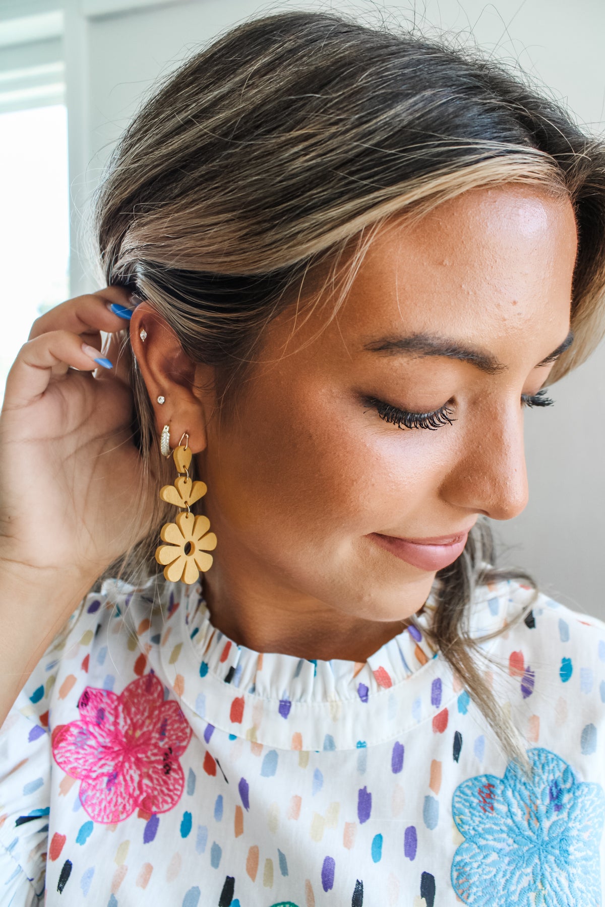 Happy Days Flower Earrings • Yellow - FINAL SALE