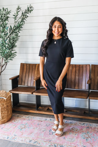 Caroline shift dress • black