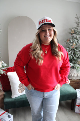 Forever Favorite Crewneck • Red - PLUS