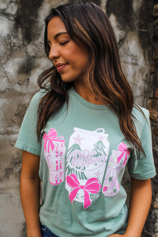 Have A Dr. Pepper Holiday Graphic Tee • Sage