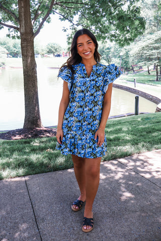 Summer Sale 20 • Floral Ruffle Pocket Dress - FINAL SALE