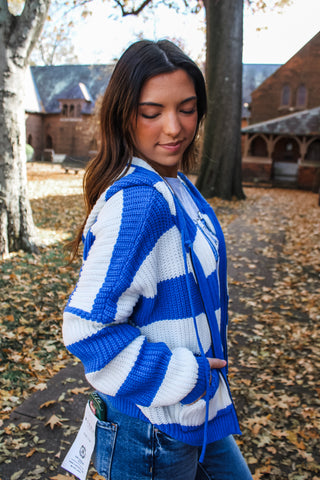 A Striped Statement • White/Blue