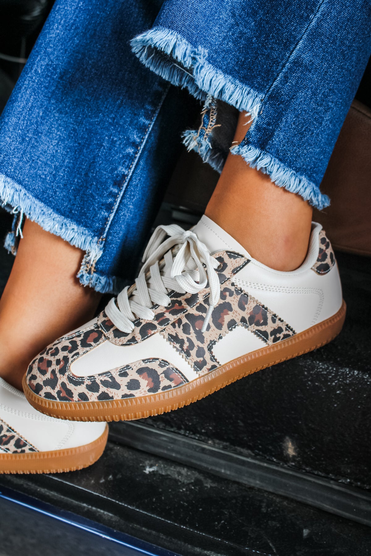 On The Prowl Leopard Sneaker • Beige Multi