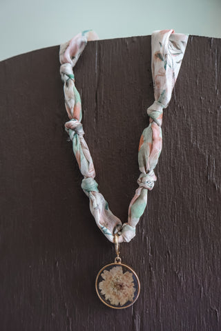 Pretty + Perfect • pink scarf necklace