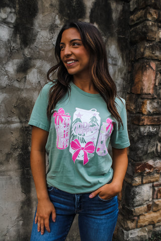 Have A Dr. Pepper Holiday Graphic Tee • Sage