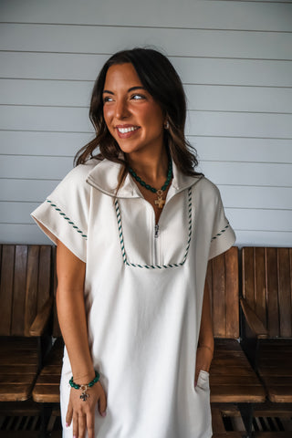 Retro Run Pocket Dress • Cream