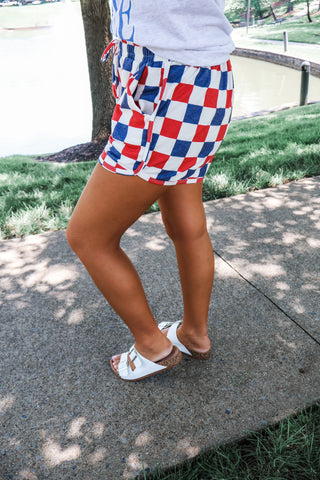Summer Sale 2 • Checker Print Shorts - FINAL SALE