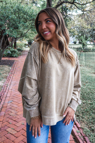 Riley Mineral Pullover • Tan
