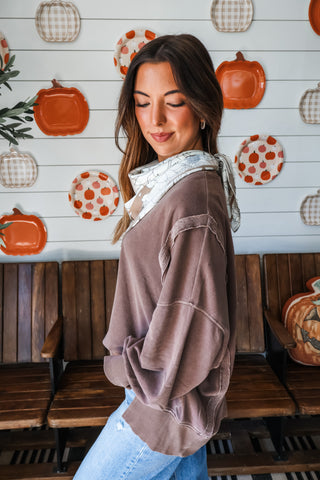 Finley Crewneck Pullover • Brown