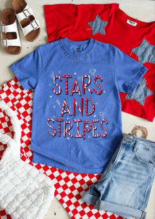 Stars & Stripes Graphic Tee • Royal Blue
