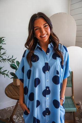 Sweet Spot Pocket Dress • Blue