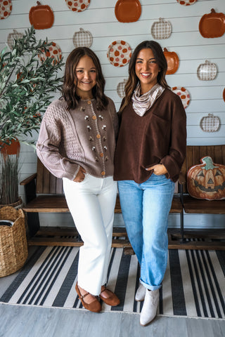 Bonfire Bliss Pocket Top • Dark Brown