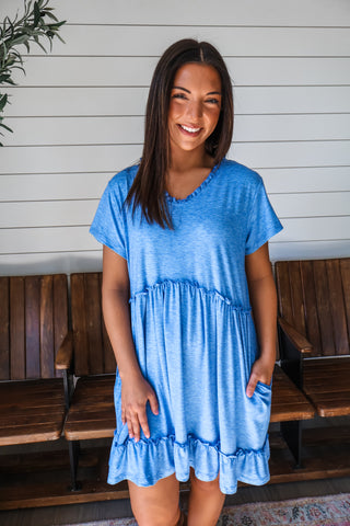 Make Waves Ruffle Mini • Blue - FINAL SALE