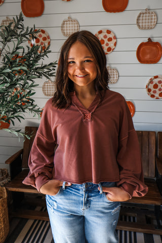 Raven Mineral Pullover • Brick
