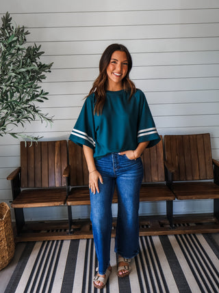 Sideline Stripes • Deep Teal