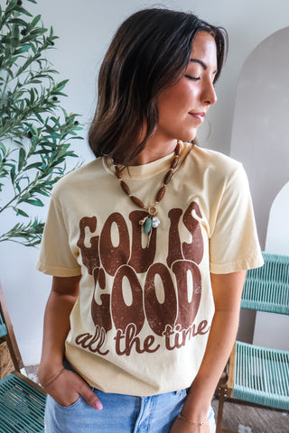 God Is Good All The Time Graphic Tee • Butter Yellow