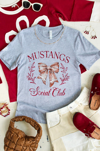 Mustangs Social Club Graphic Tee • Heather Grey - FINAL SALE