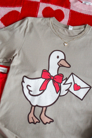 Special Delivery Silly Goose Graphic Tee • Mocha