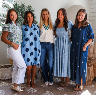 Wonderful Weekends Midi • Navy Dot