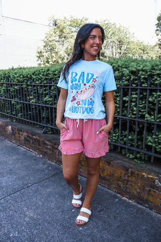 Bad Day To Be A Hotdog Graphic Tee • Light Blue