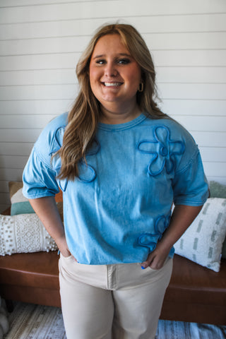 In The Loop Mineral Top • Blue - PLUS - FINAL SALE