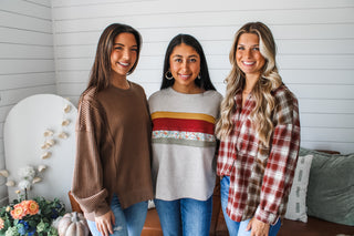 Long Weekends Waffle Knit • Mocha Brown