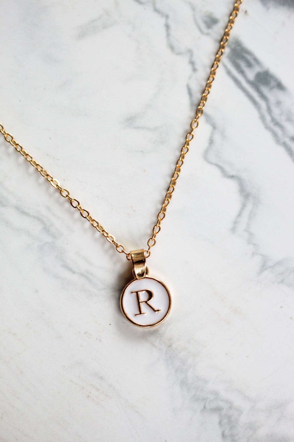 Forever Yours Initial Necklace • R