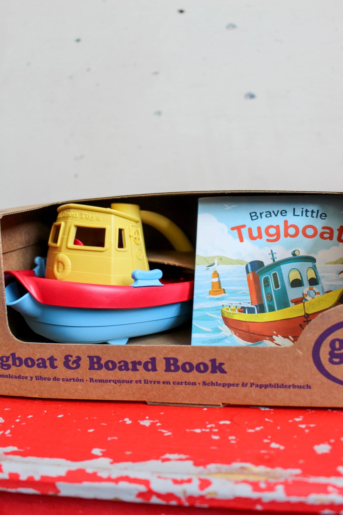 Green Toys Tug Boat & Board Book